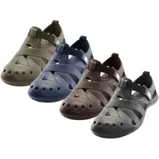 S3903-M - Wholesale Men's "Easy USA" Comfortable Walking Velcro Upper Sandals (*Asst.  Black Navy Brown & Khaki)